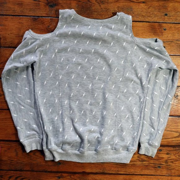 Lightening Bolt Sweater Open Shoulder Medium - Picture 2 of 2